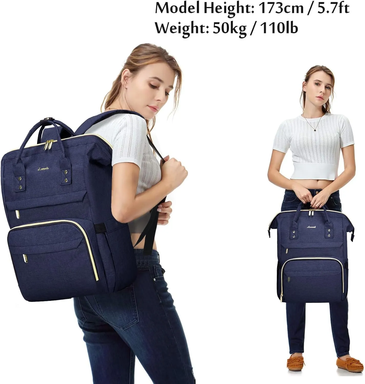 LOVEVOOK Travel Laptop Backpack, Water Resistant Nurse Backpack with Stethoscope Case, Durable Anti Theft College Computer Bag for Men & Women Fits 15.6