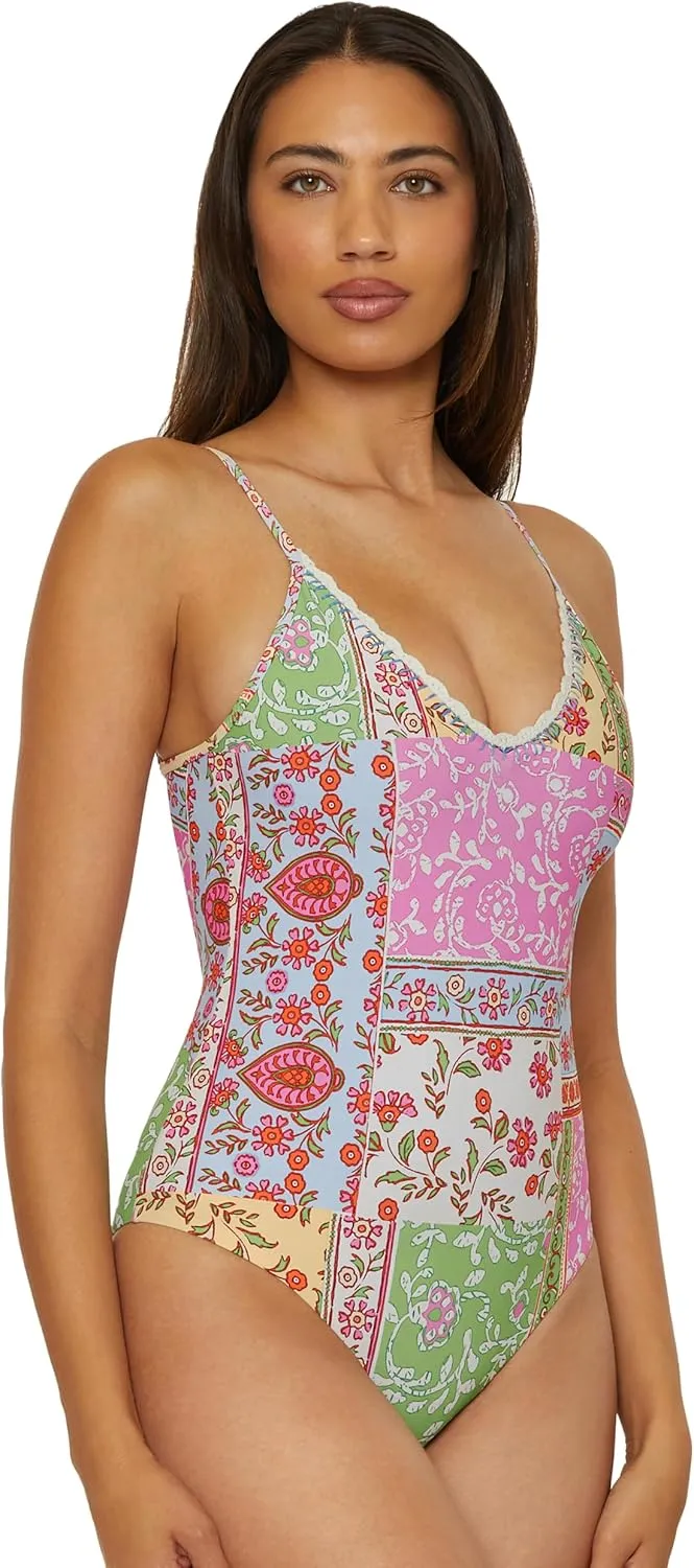Lucky Brand Women's Seville Maillot One Piece Swimsuit, Adjustable, Bathing Suits