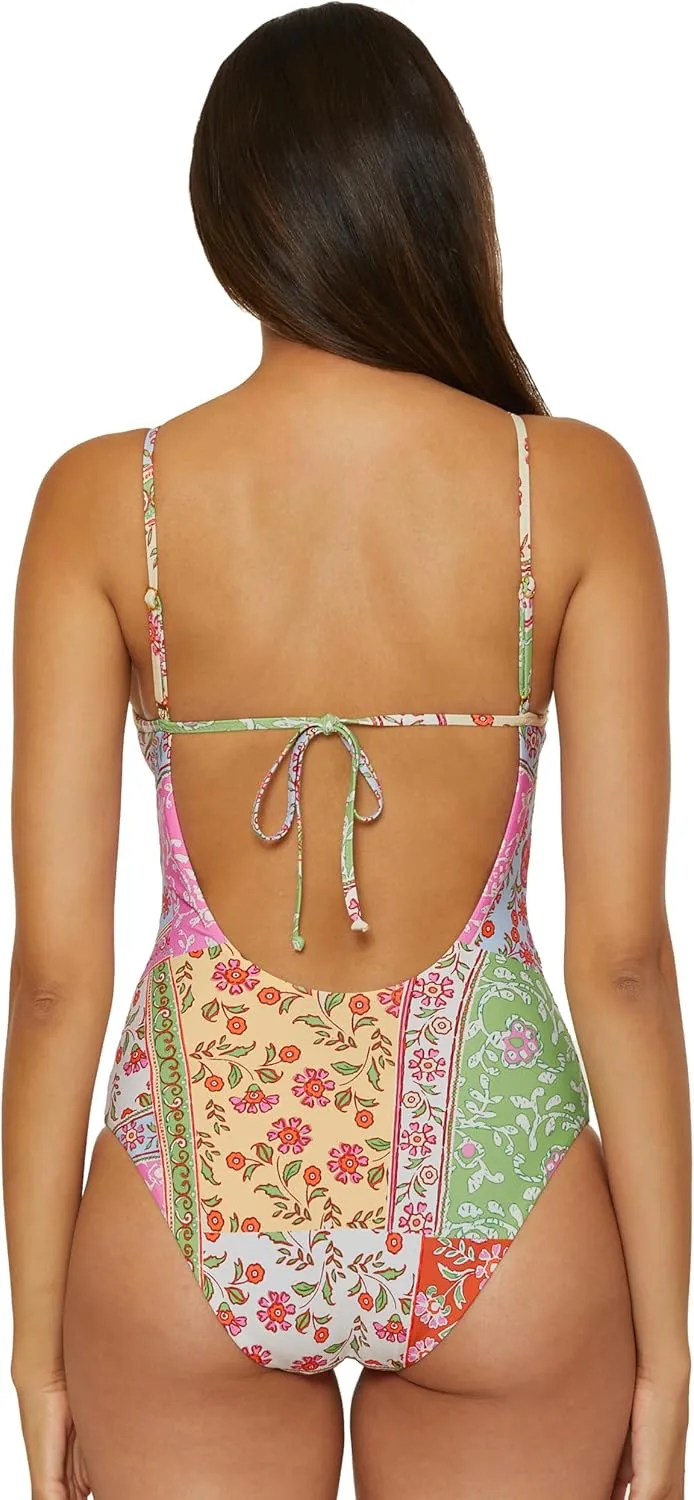 Lucky Brand Women's Seville Maillot One Piece Swimsuit, Adjustable, Bathing Suits