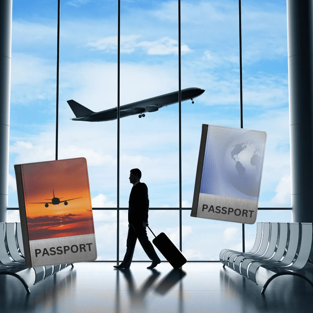 Luxurious RFID Blocking Faux Leather Passport Cover.  Stylish RFID Blocking Document Protector