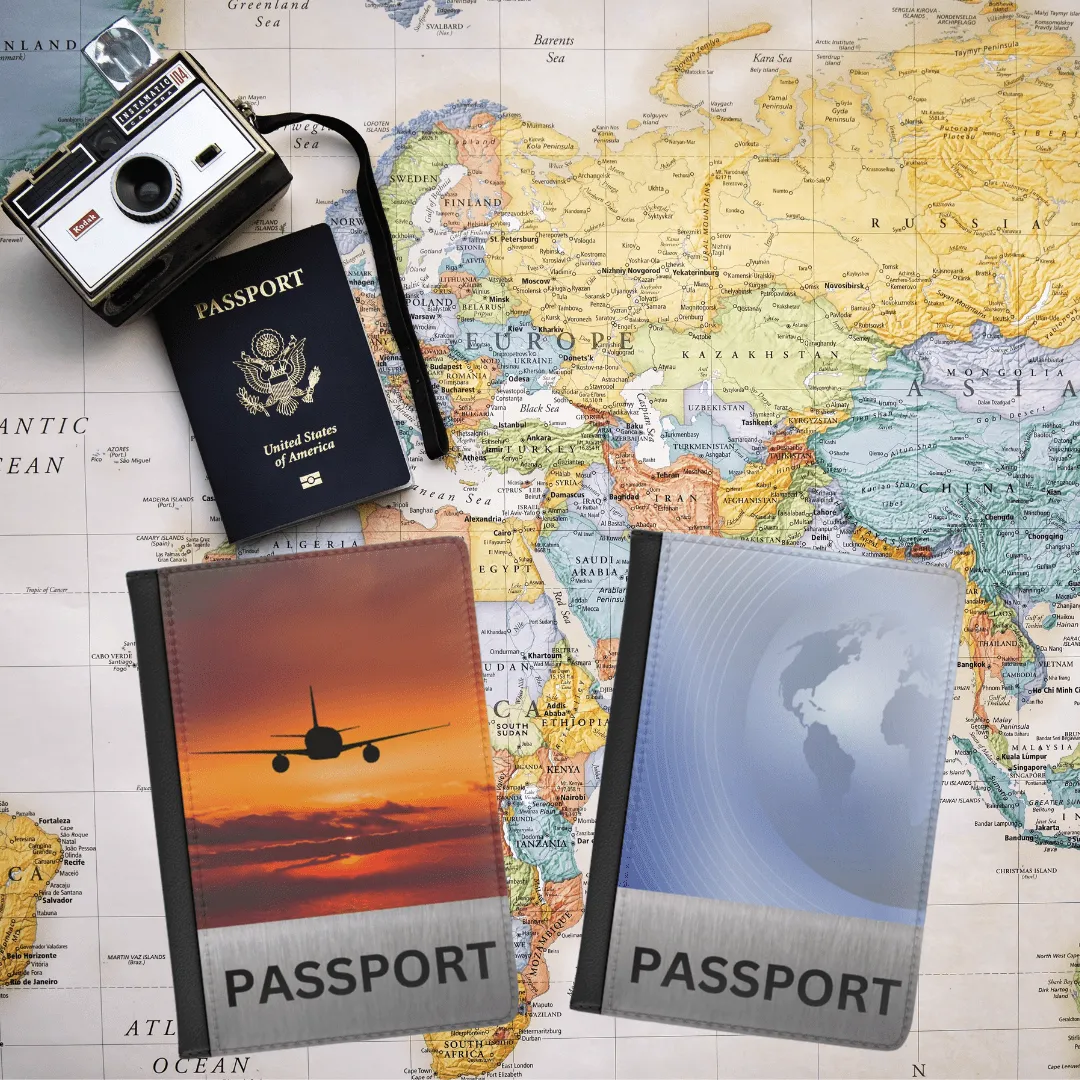 Luxurious RFID Blocking Faux Leather Passport Cover.  Stylish RFID Blocking Document Protector