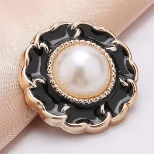 Luxury Buttons,Sewing Button,Metal Button, 18/21/25mm Fashion Pearl Buttons Plastic Shank for Garment Clothing Accessories Fit Sewing Scrapbooking Garment DIY Decoration (Color : No.08, Size : 21MM (