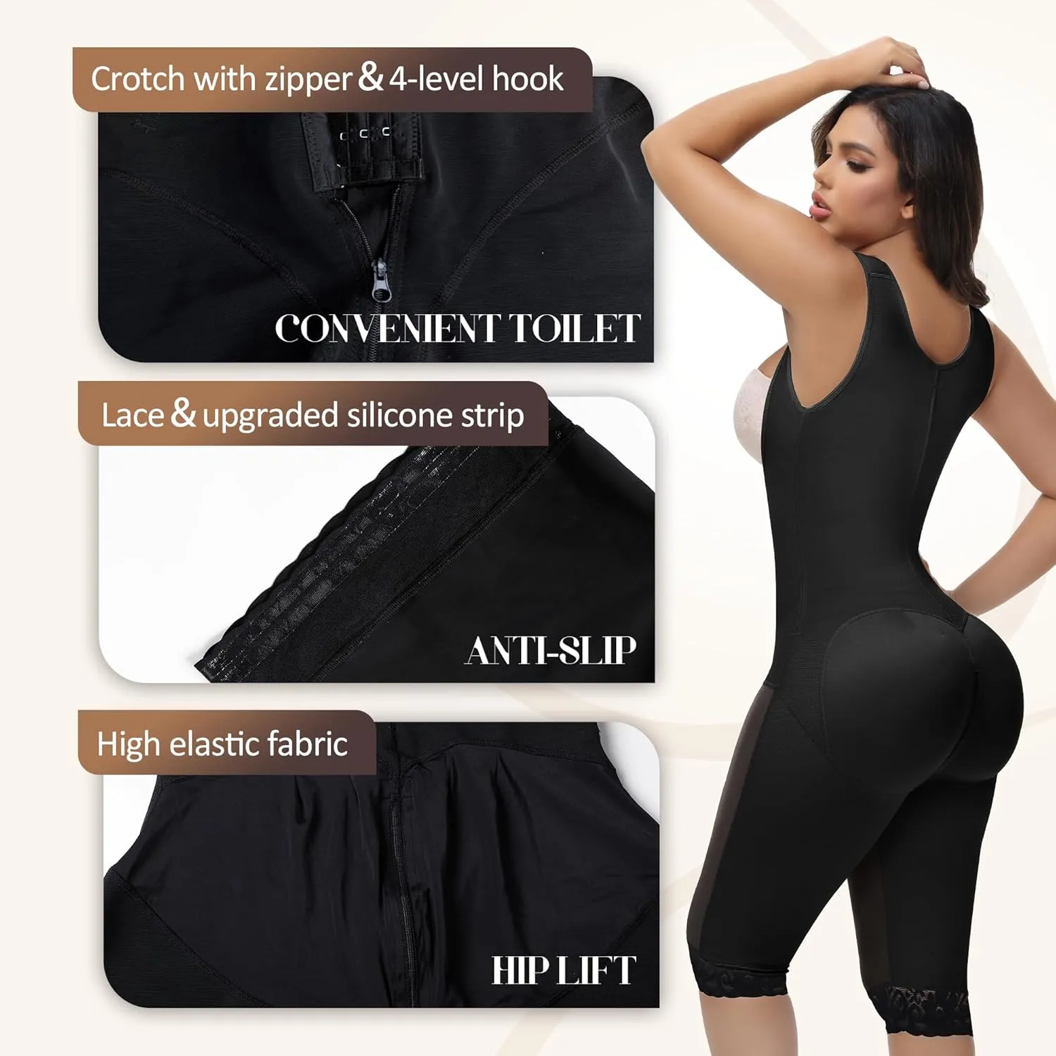 M MYODRESS Fajas Colombianas Moldeadoras Faja Body Shaper Tummy Control Shapewear for Women Post Surgery Compression Garment