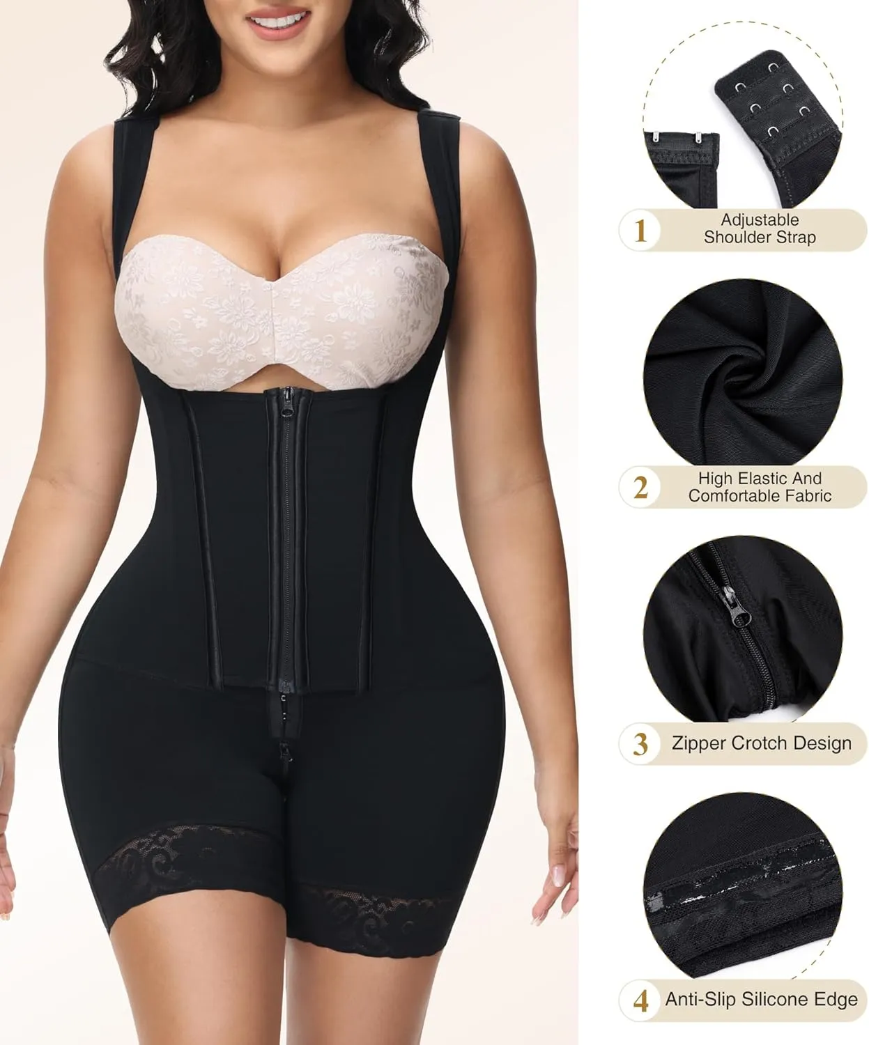 M MYODRESS Fajas Colombianas Moldeadoras Shapewear Tummy Control Body Shaper Girdles Post Surgery Compression Garment