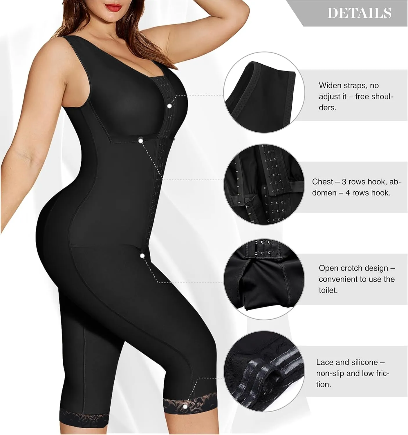 M MYODRESS Fajas Colombianas Moldeadoras Shapewear Tummy Control Body Shaper Post Surgery Compression Garment Shaping Girdles