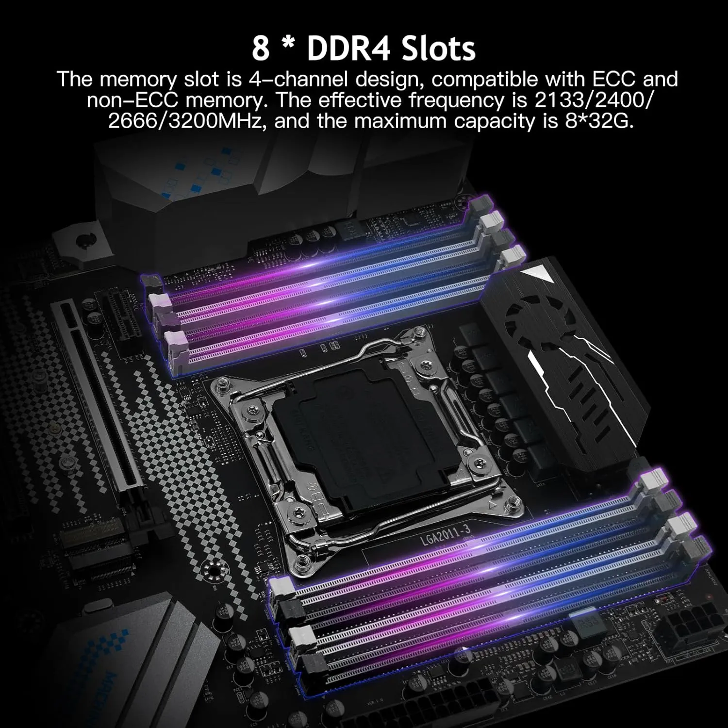 MACHINIST LGA 2011-3 Motherboard, Intel X99 (Intel 5th/6th Gen) Server Motherboard (ATX, PCIe 3.0, DDR4, NVME/SATA M.2, One-Key Boot/Restart, SATA 6Gb/s) for Xeon E5 V3/V4, Core i7 Series MR9S (Grey)