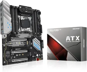 MACHINIST LGA 2011-3 Motherboard, Intel X99 (Intel 5th/6th Gen) Server Motherboard (ATX, PCIe 3.0, DDR4, NVME/SATA M.2, One-Key Boot/Restart, SATA 6Gb/s) for Xeon E5 V3/V4, Core i7 Series MR9S (Grey)