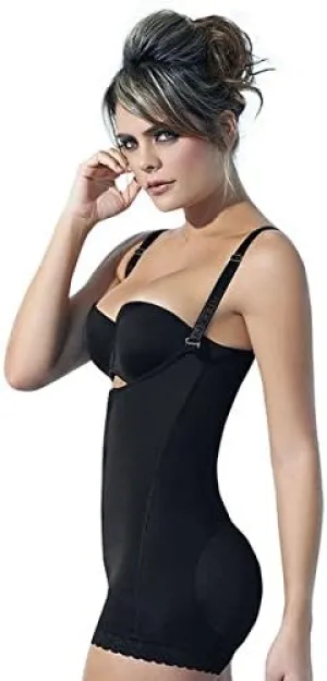 Made In Colombia Boutique Ann Chrery Ref 4010 Compression Bodysuit Shapewear (Black, XS)