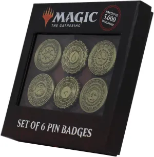 Magic The Gathering 6-Piece Limited Edition Mana Symbol Pin Badge Set