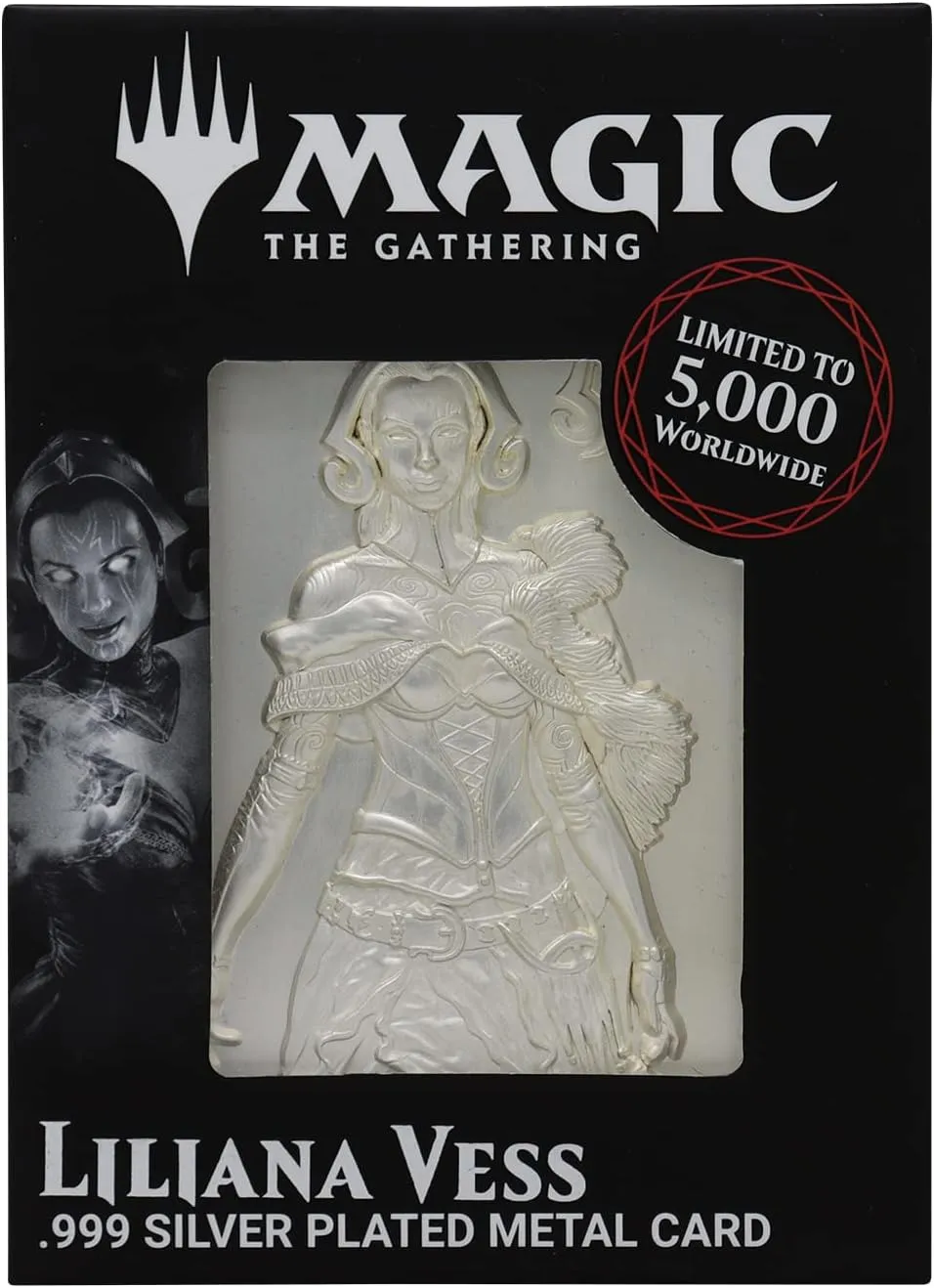 Magic The Gathering Liliana Vess .999 Silver Plated Limited Edition Metal Card