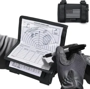 Map Case Tactical Arm Sleeve QB Wristband Map Pouch Tactical Armband Sleeve Military Arm Wrist Pouch Document DOPE Card Holder for Shooting Rescue Field Measurement, Include Flag Patch