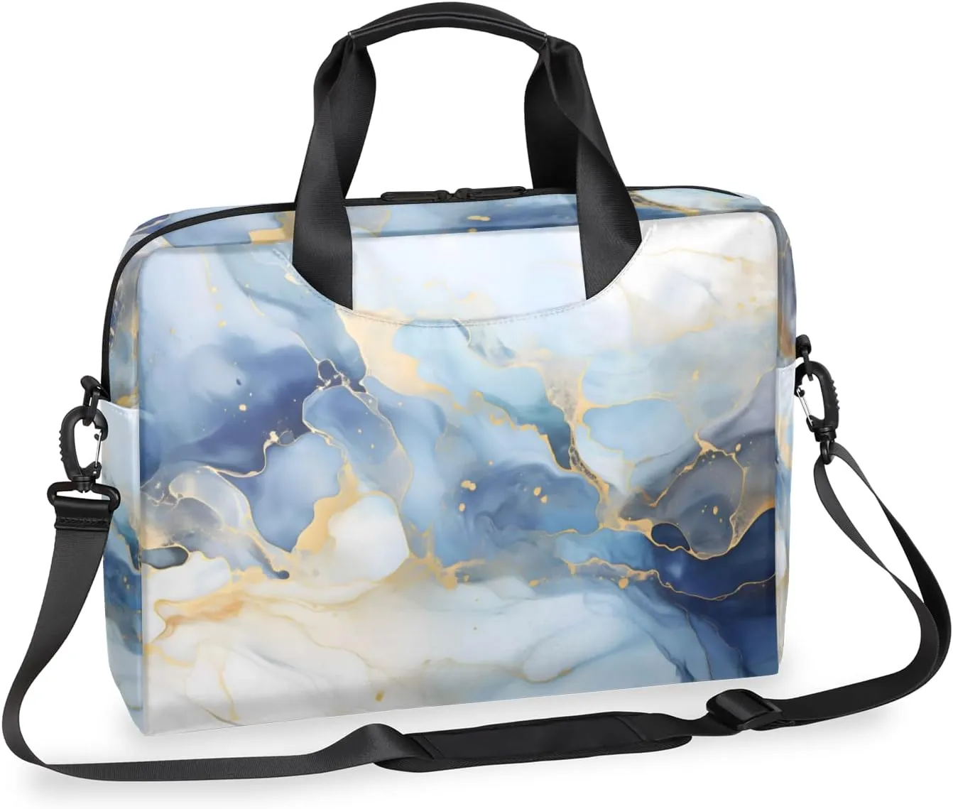 Marble Laptop Sleeve Case 14 15 15.6 inch, Marble Laptop Briefcase Shoulder Bag Waterproof Travel Computer Cover Carrying Bags