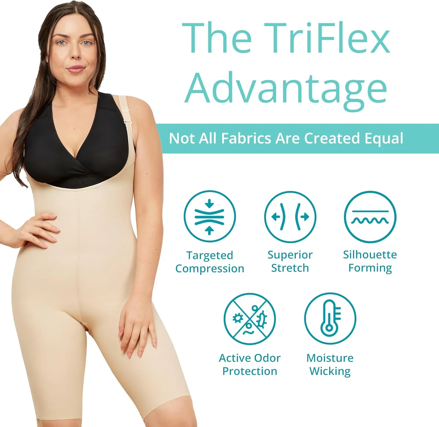 MARENA SFBHS2 Women’s Girdle with High Back, No Closures, Short-Length - Post-surgical Shapewear Support