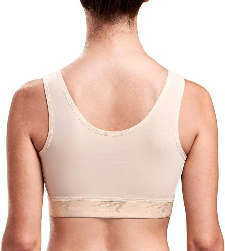 MARENA Women’s Flexfit Shirred Front Bra - Breast Augmentation Bra Post Surgery