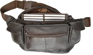 Marshal Wallet Jumbo Fanny Pack With Side V-tape Pockets - Brown