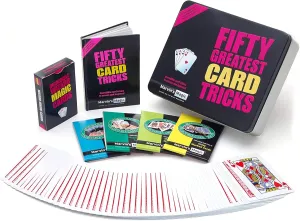 Marvin's Magic - Fifty Greatest Card Tricks Set - Magic Kit, Tricks for Adults - with Mind Reading and Cards, Close up - Comes in Gift Set Tin - for Ages 8, 9, 10 
