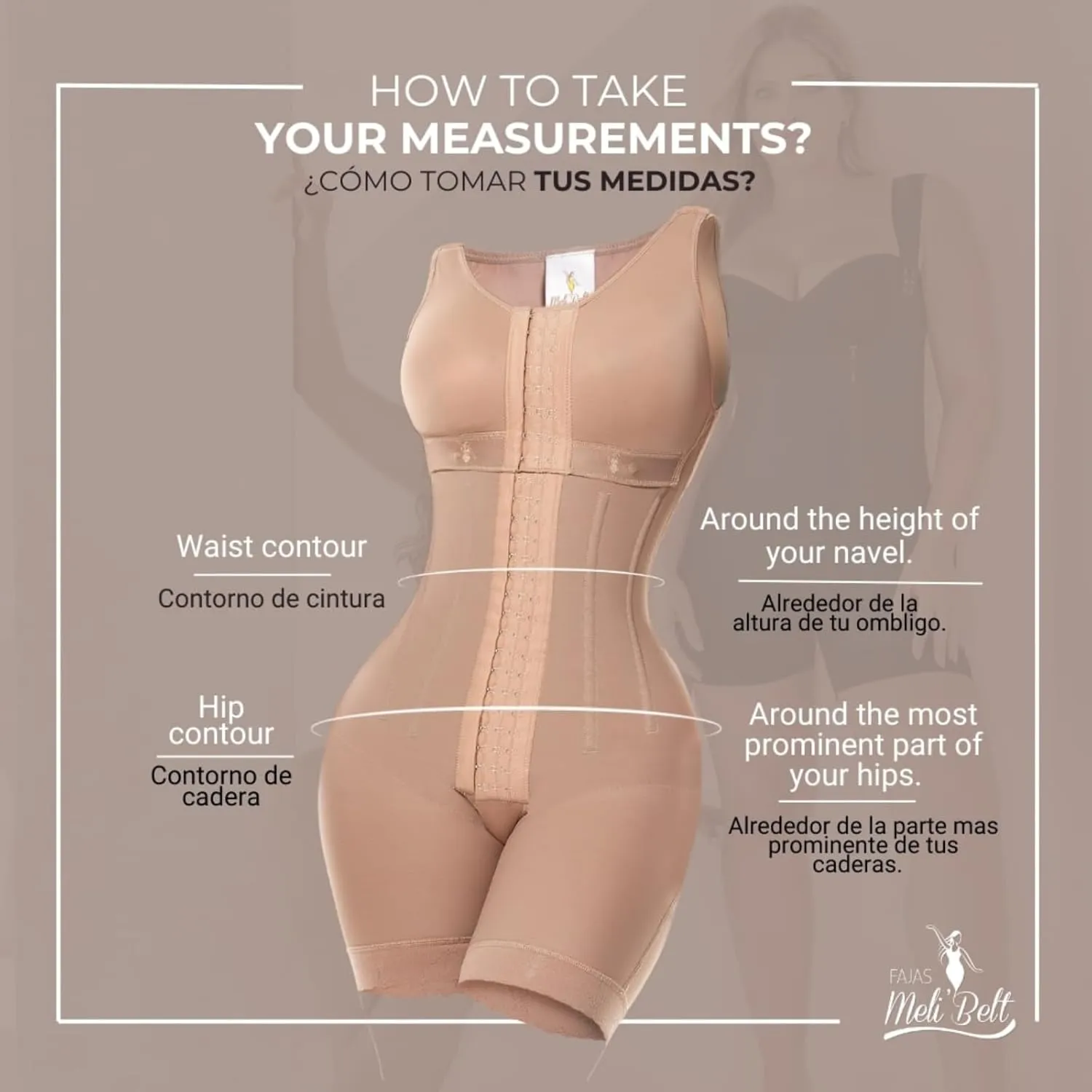 Melibelt 2033 Fajas Colombianas Moldeadoras 7 varillas Shapewear Tummy Control