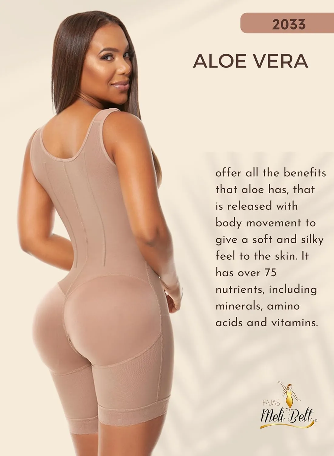 Melibelt 2033 Fajas Colombianas Moldeadoras 7 varillas Shapewear Tummy Control