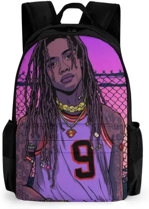 Men Women Lightweight African American Black Man Basketball Art Backpack Large Capacity Bookbag With Smooth Zippers for Gym Business Running