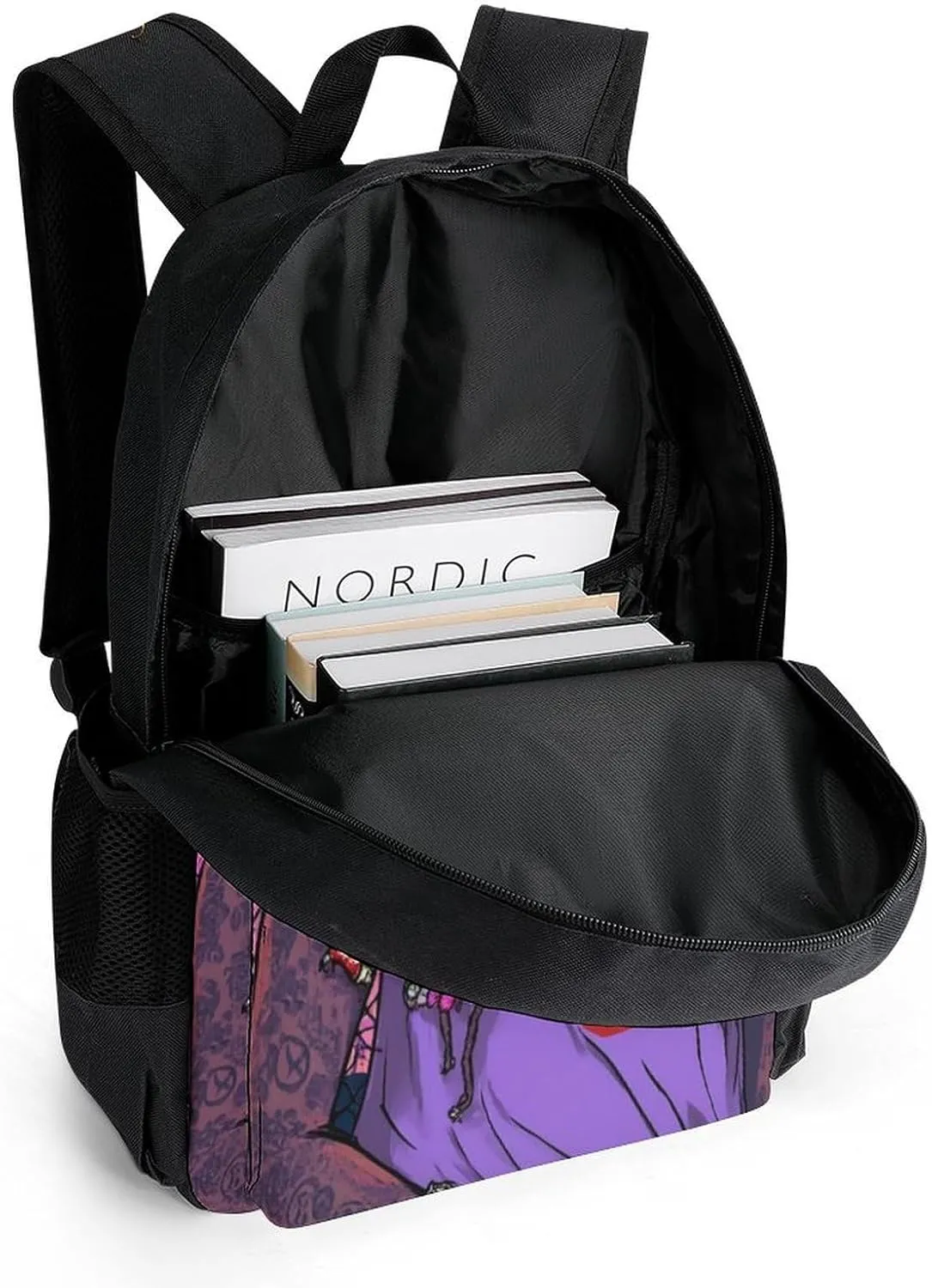 Men Women Lightweight African American Black Man Basketball Art Backpack Large Capacity Bookbag With Smooth Zippers for Gym Business Running