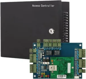 MENGQI-CONTROL 2 Doors Access Control System Core Control Components with Metal 5A 110V-240V Power Supply Box TCP/IP Network Access Control Panel Wiegand Controller,Computer Based Software,Remote Open