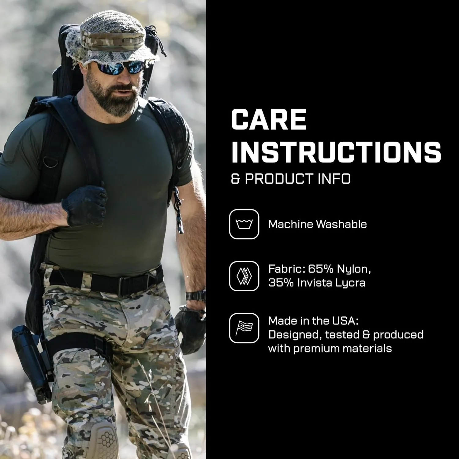 Men's Active Hybrid Ax/Rx Short Sleeve Compression Shirt – 360° Graduated for Injury Relief & Performance – Made in USA