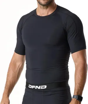 Men's Active Hybrid Ax/Rx Short Sleeve Compression Shirt – 360° Graduated for Injury Relief & Performance – Made in USA