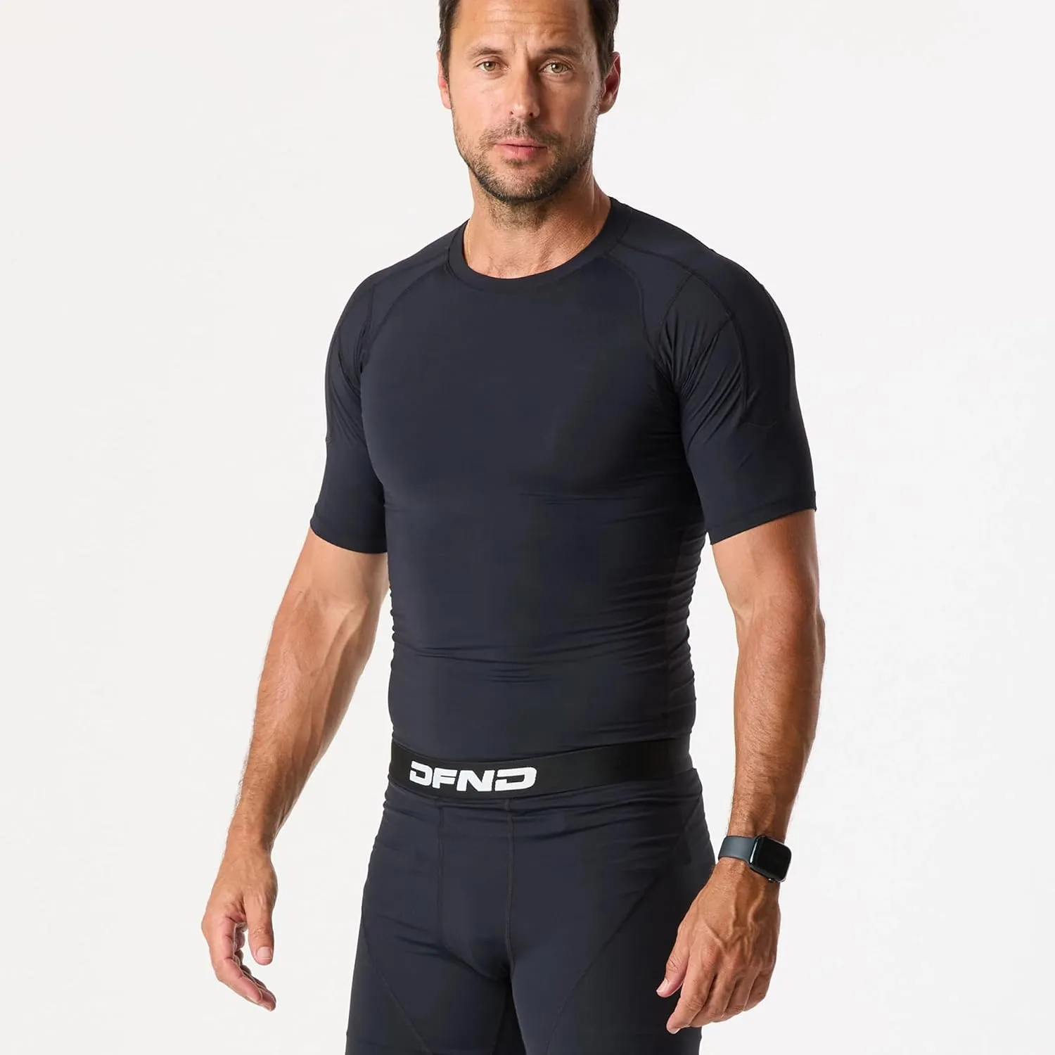 Men's Active Hybrid Ax/Rx Short Sleeve Compression Shirt – 360° Graduated for Injury Relief & Performance – Made in USA
