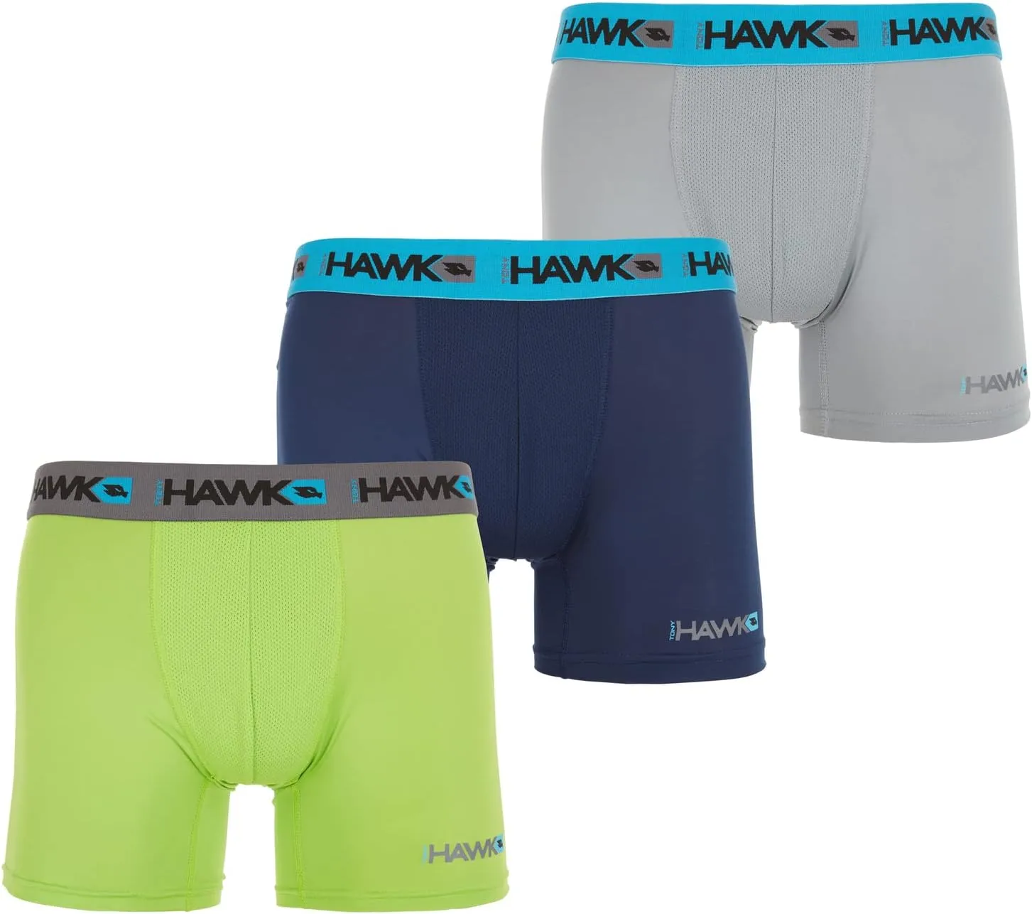 Mens Performance Boxer Briefs - SPORTY FIT Short Leg 6-Pack Mystery Colors Stretch Breathable No Fly (S-5X)
