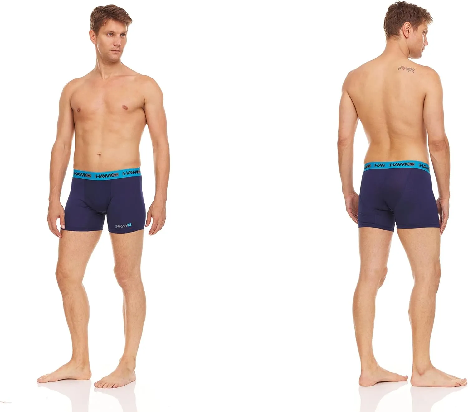 Mens Performance Boxer Briefs - SPORTY FIT Short Leg 6-Pack Mystery Colors Stretch Breathable No Fly (S-5X)