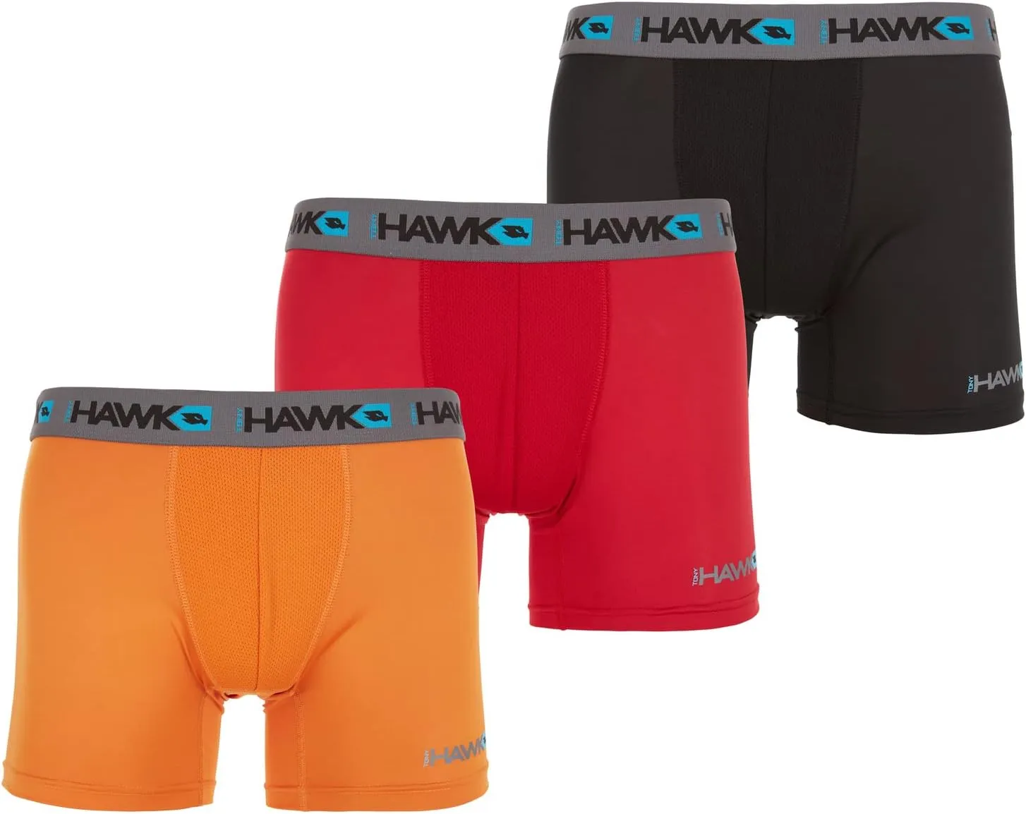 Mens Performance Boxer Briefs - SPORTY FIT Short Leg 6-Pack Mystery Colors Stretch Breathable No Fly (S-5X)