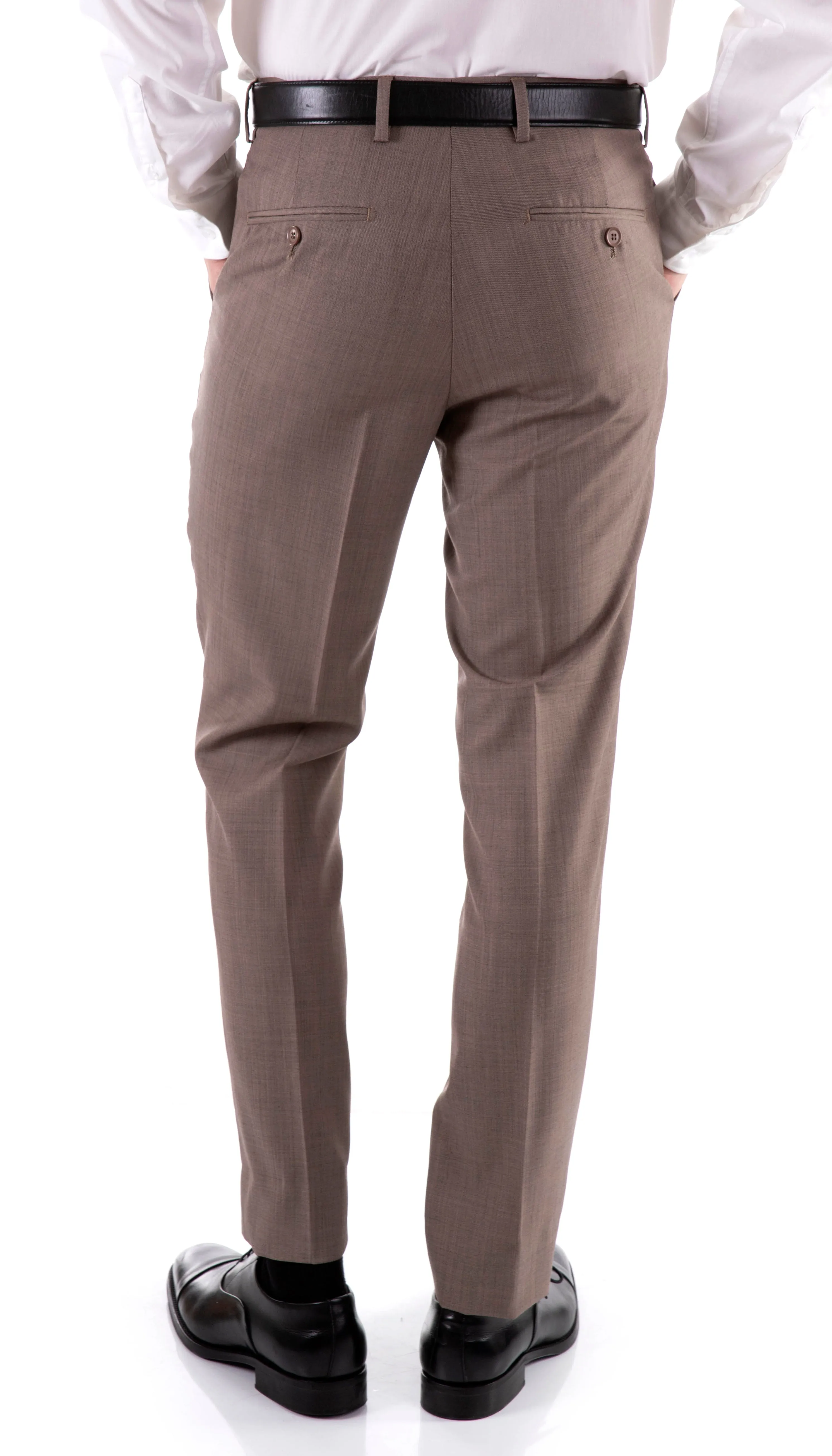 Men's Premium Wool Slim Fit Suit-Mason Sand