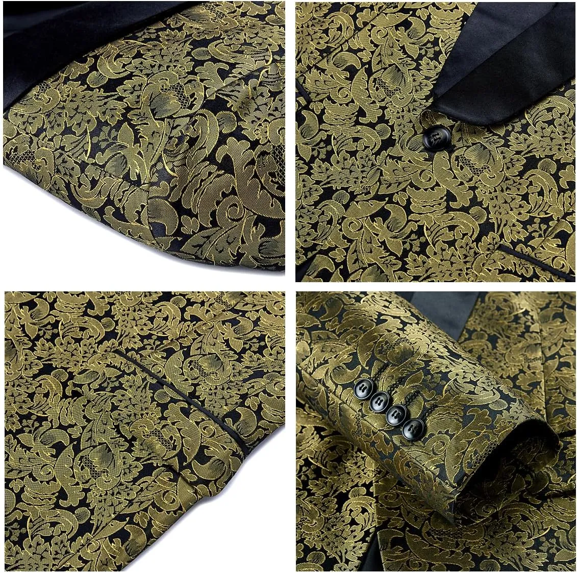 Mens Suit Slim Fit 2 Piece Formal Skinny Floral Tuxedo Suit Set Shawl Lapel for Wedding Dinner Party