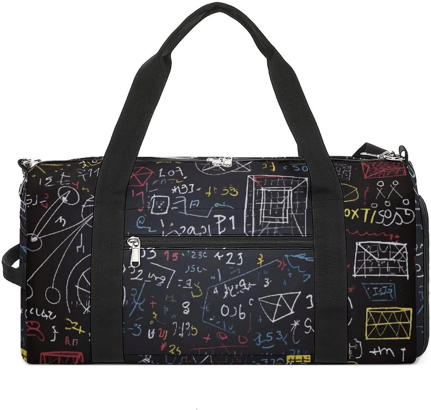 Mens Womens Gym Bag, Mathematics And Physics Print Duffle Bags,travel Gym Duffle Bag,garment Duffle Bag,gym Bag with Shoe Compartment