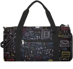 Mens Womens Gym Bag, Mathematics And Physics Print Duffle Bags,travel Gym Duffle Bag,garment Duffle Bag,gym Bag with Shoe Compartment