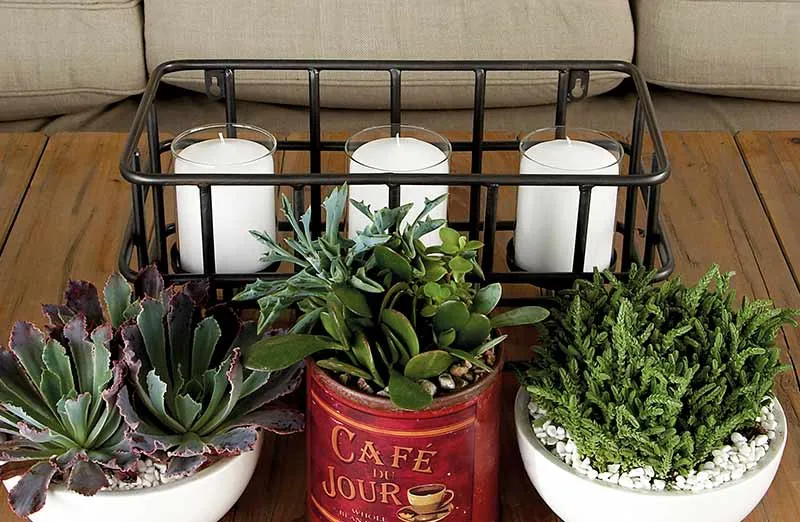 Metal Basket Wall Candle Sconce