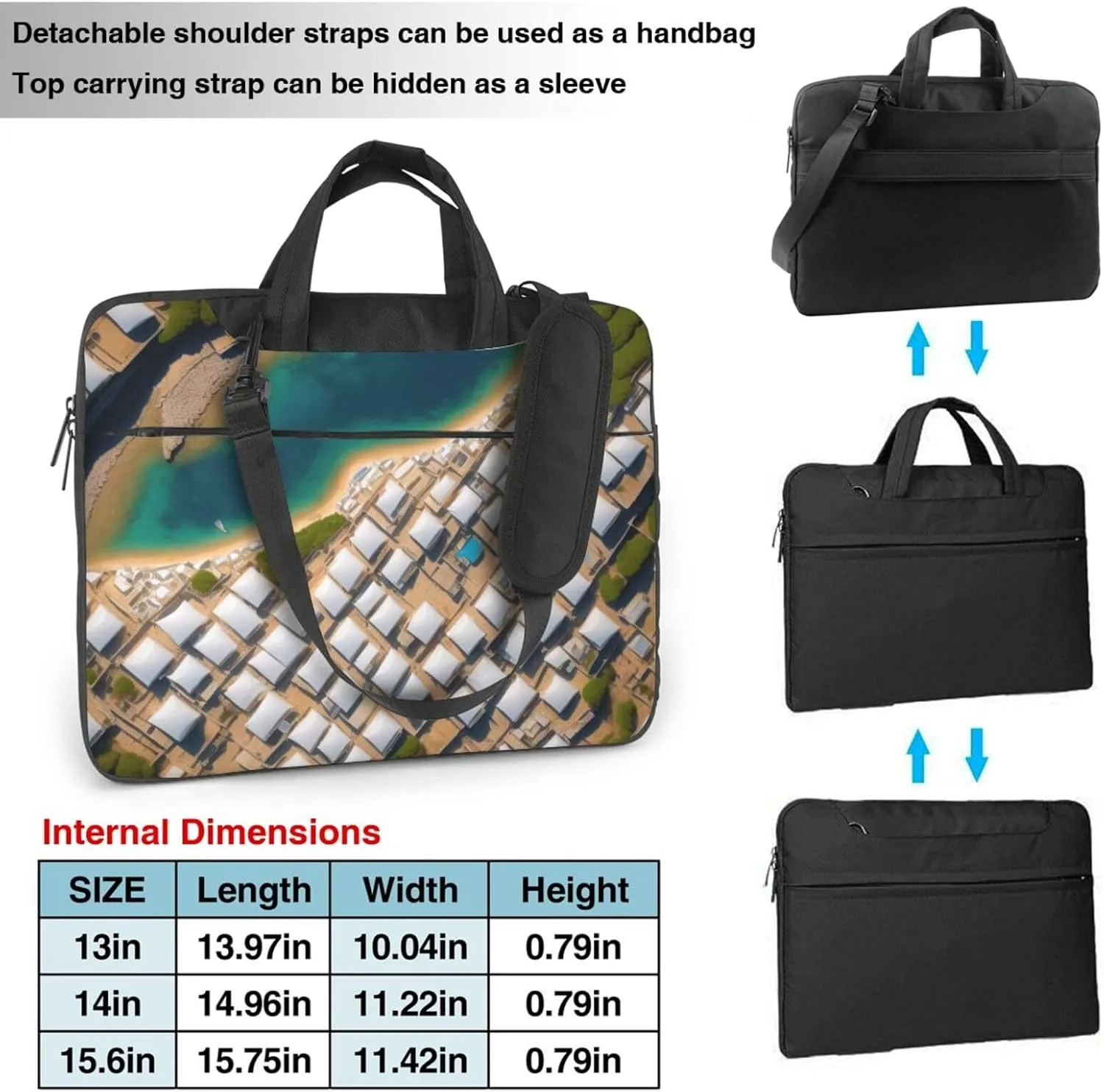 Middle Ages Pattern Laptop Shoulder Bag Notebook Computer Case Briefcase With Shoulder Straps And Handle