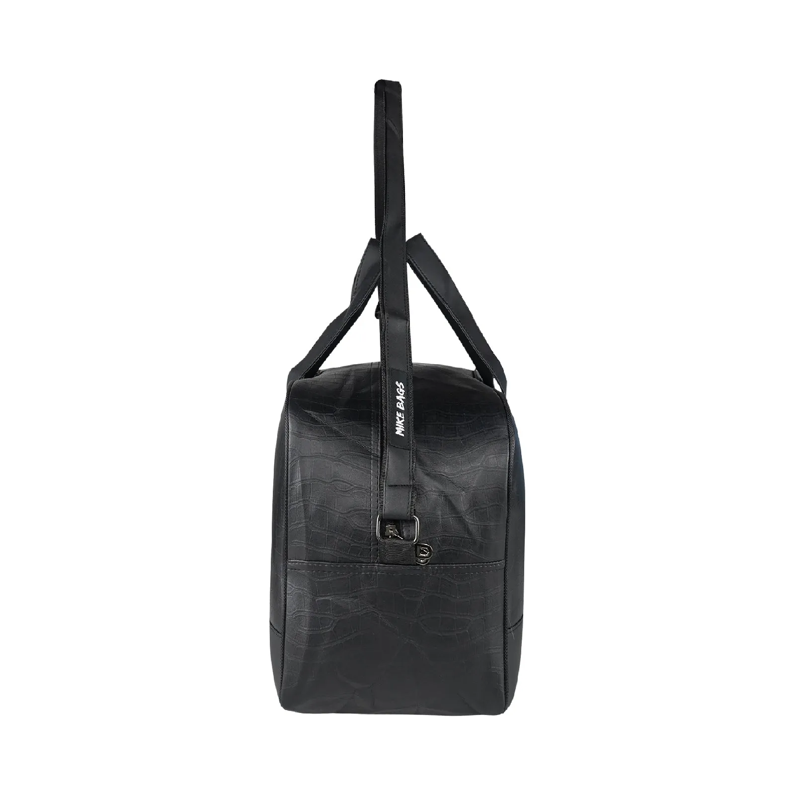 Mike PU Leather 32L Fizz Duffle Bag - Black