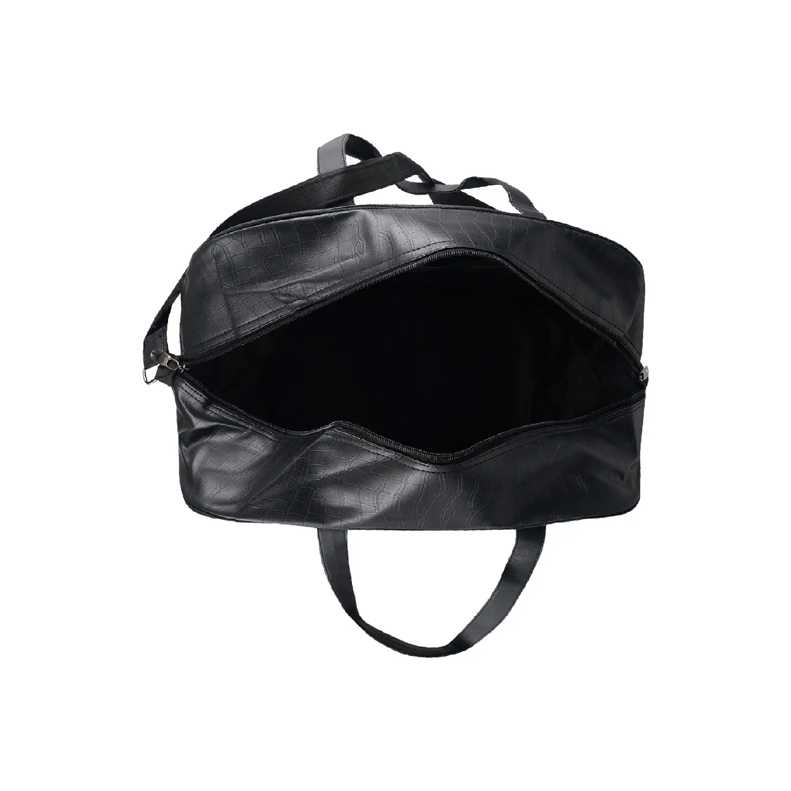 Mike PU Leather 32L Fizz Duffle Bag - Black