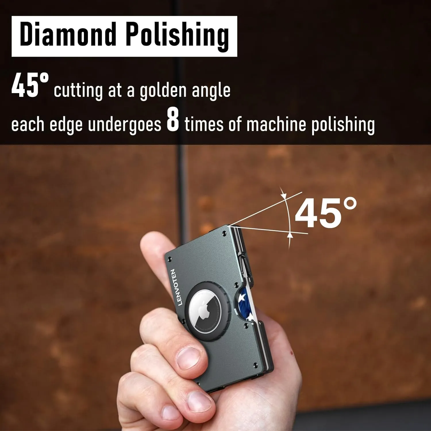 Minimalist Wallet for Men, Metal Wallet with Money Clip, Slim Compact Wallet, RFID Blocking Card Holder, Metal Aluminum Credit Card Holder, Holds up to 20 Cards