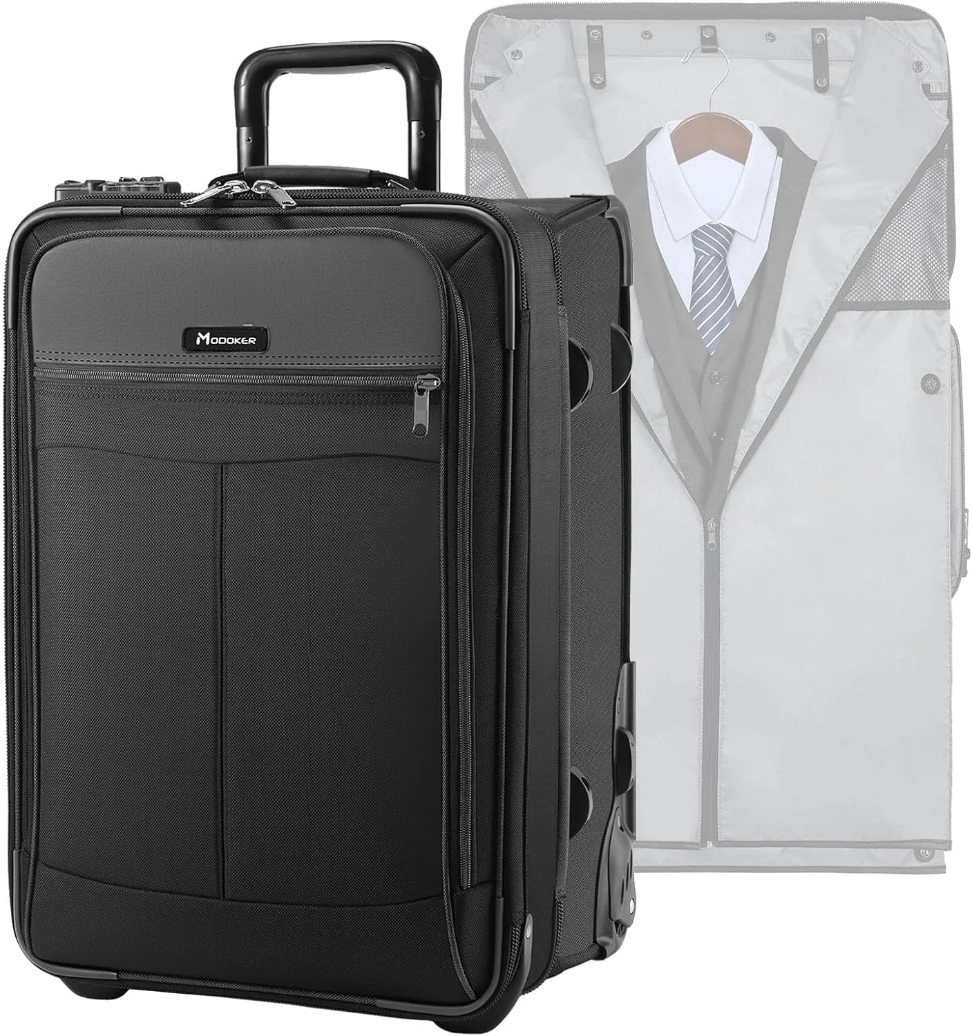 Modoker Rolling Garment Bag with Wheels, Garment Bags with Built-in TSA Lock, 22 Inch Travel Garment Bag Suitcase