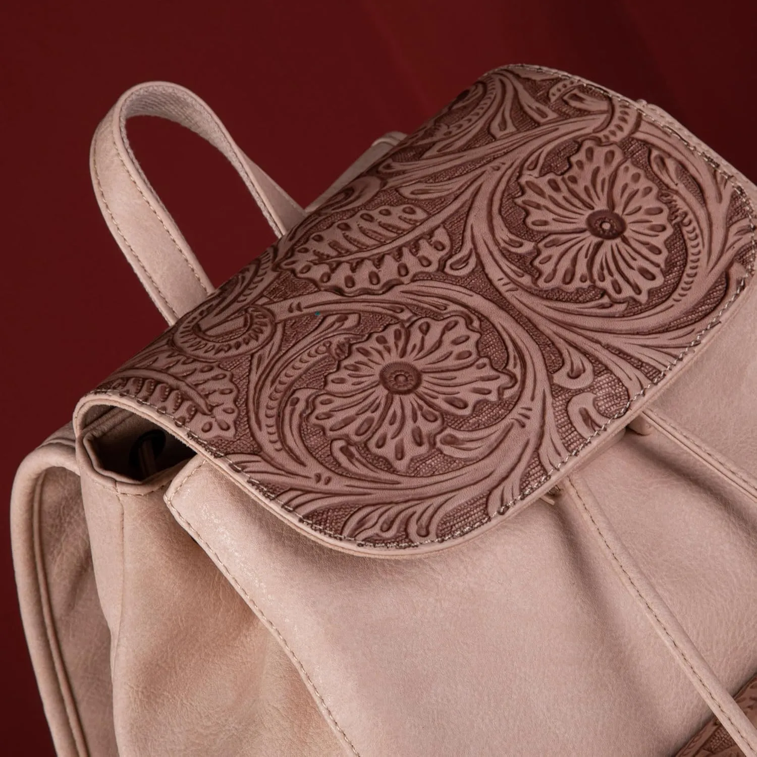 Montana West x Wrangler Backpack Purse for Women Men Western Backpack Floral Tooled Travel Bags