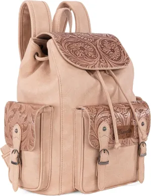 Montana West x Wrangler Backpack Purse for Women Men Western Backpack Floral Tooled Travel Bags