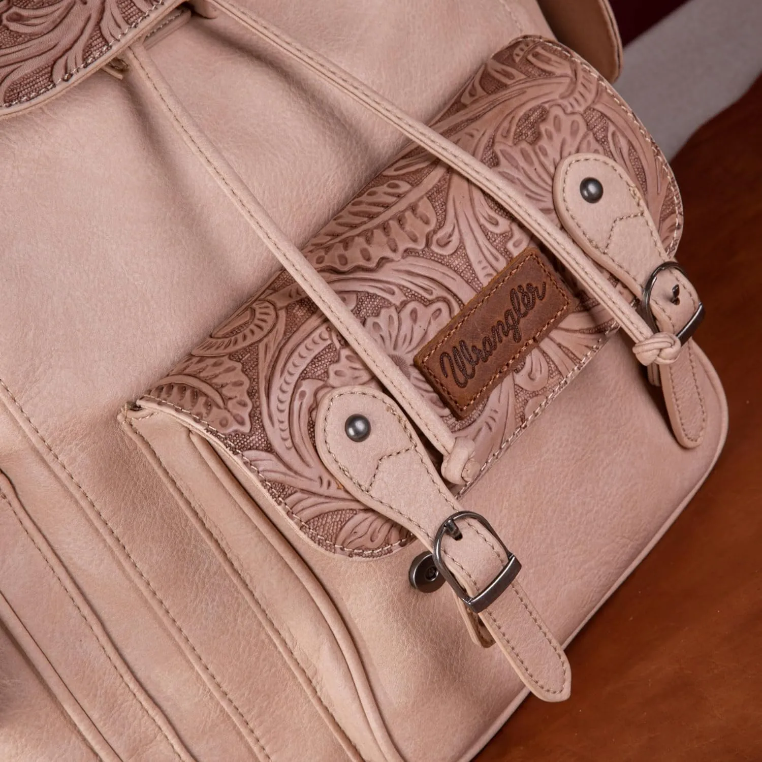 Montana West x Wrangler Backpack Purse for Women Men Western Backpack Floral Tooled Travel Bags