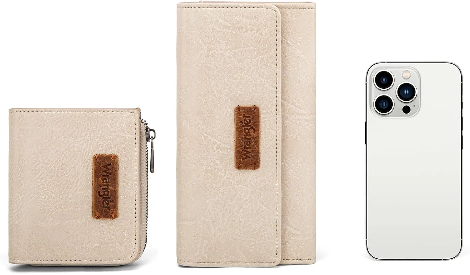 Montana West X Wrangler Wallet Womens RFID Blocking Credit Card Wallet Large Capacity Wallet Women White Wallet with ID Window Birthday Anniversary
