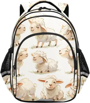 Moody Sheep School Backpack for Teens Water Resistant Laptop Backpack 15.3" H