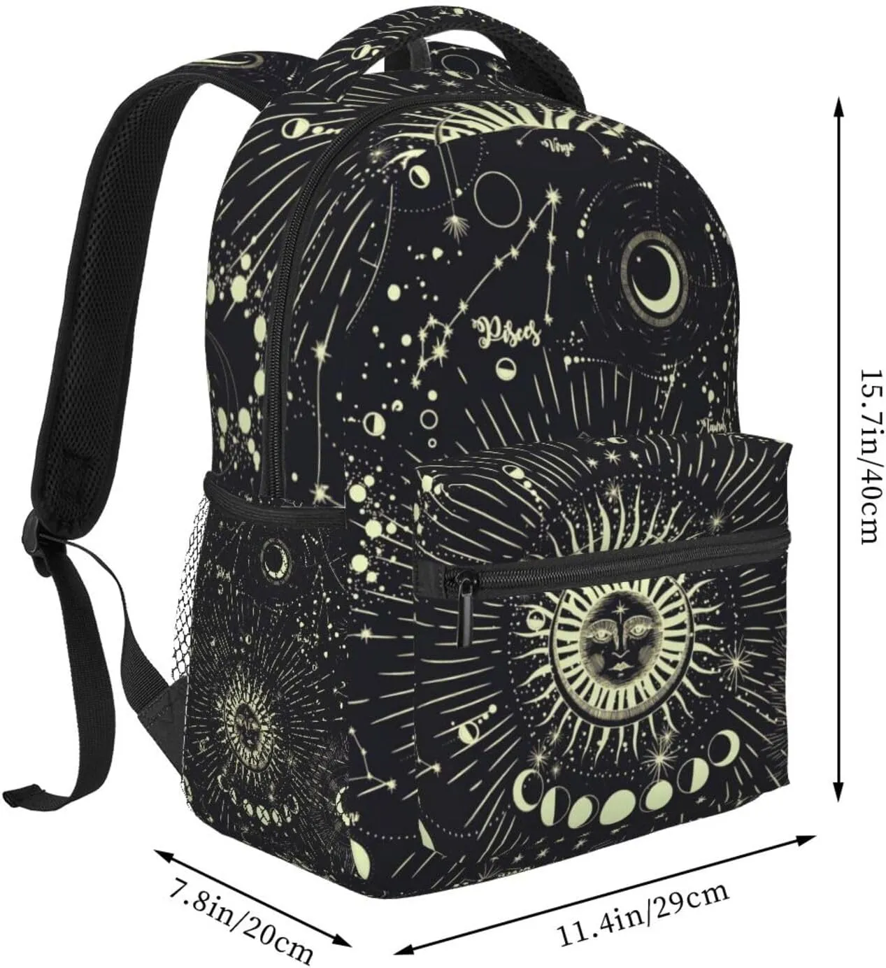 Moon Phase Backpack Laptop Backpack Sports Travel Shoulder bag Light casual backpack