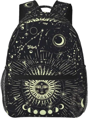 Moon Phase Backpack Laptop Backpack Sports Travel Shoulder bag Light casual backpack