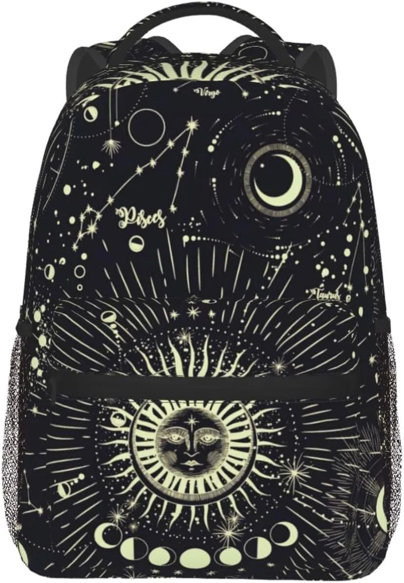 Moon Phase Backpack Laptop Backpack Sports Travel Shoulder bag Light casual backpack
