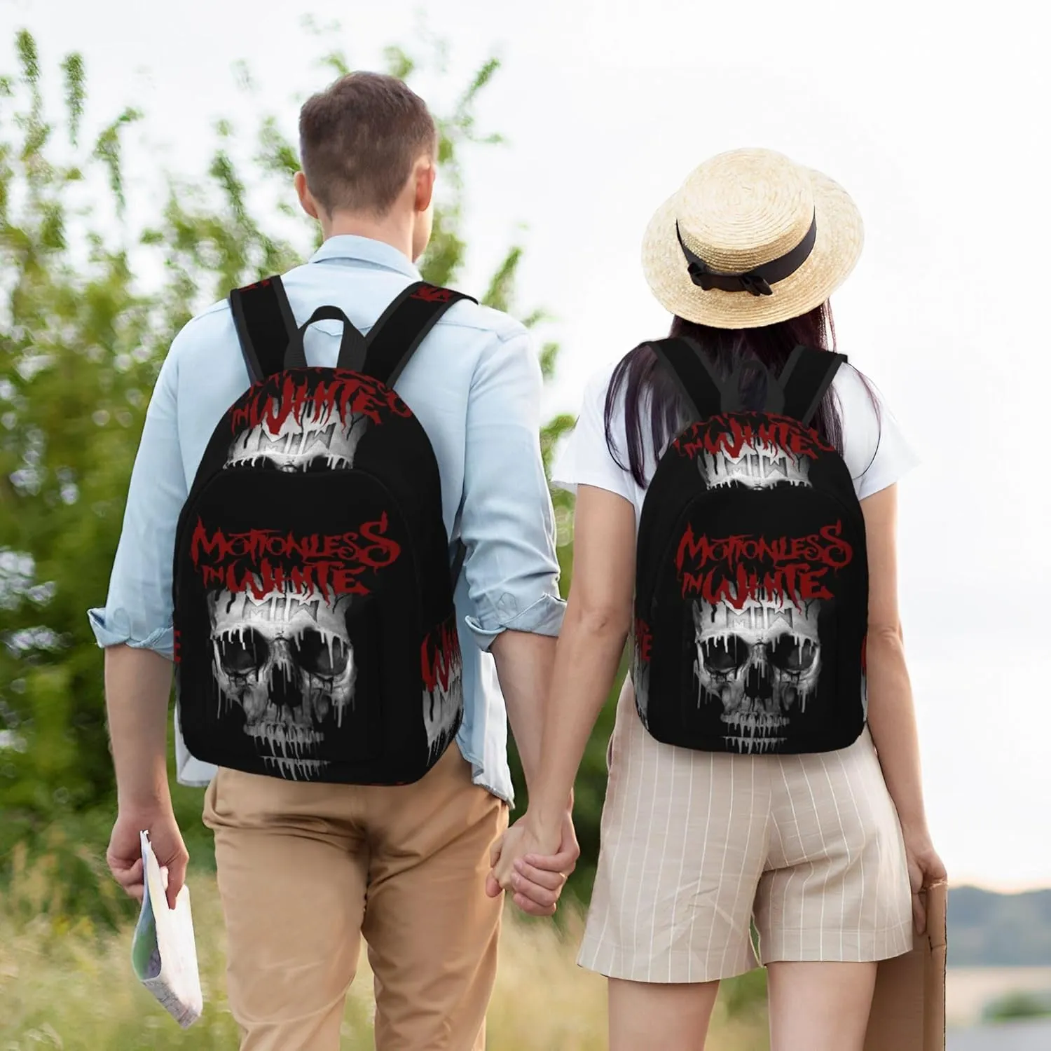 Motionless Rock In White Casual Backpack Large Lightweight Travel Bag Classic Laptop Daypack Men Women Backpack Medium